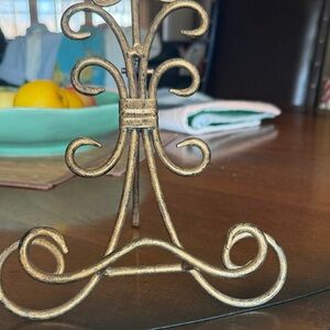 Vintage Gold Scrollwork Display Stand